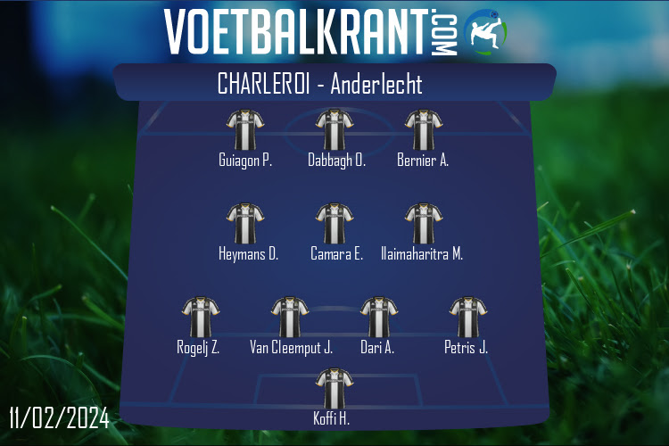 Opstelling Charleroi | Charleroi - Anderlecht (11/02/2024)