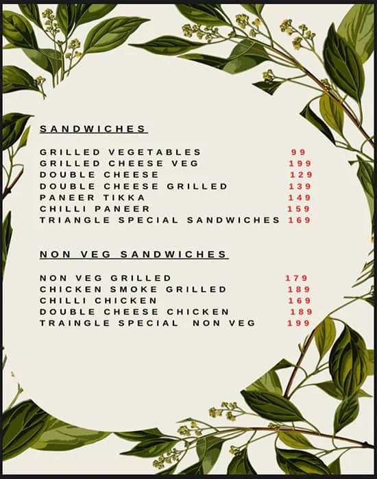 Cafe Triangle menu 