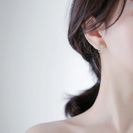 Title 3, Sterling Silver Female Earrings New Trendy Simp...
