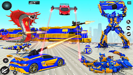 Screenshot Train Robot Transform Car Game