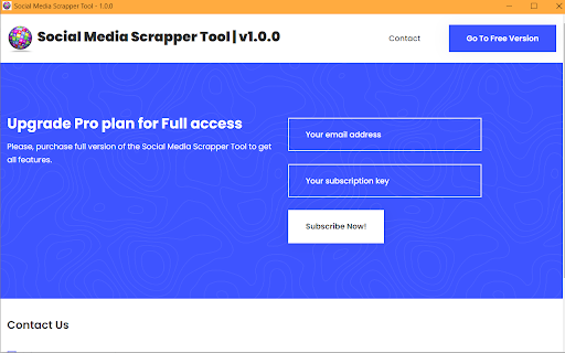 Social Media Scrapper Tool