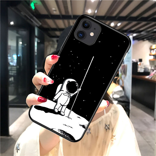 Title 3, Simple starry astronaut mobile phone case, prot...