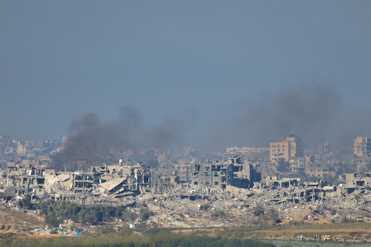 Smoke rises in Gaza, amid the ongoing conflict between Israel and the Palestinian group Hamas, November 17, 2023.