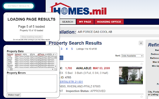 Homes.mil Property Mapper