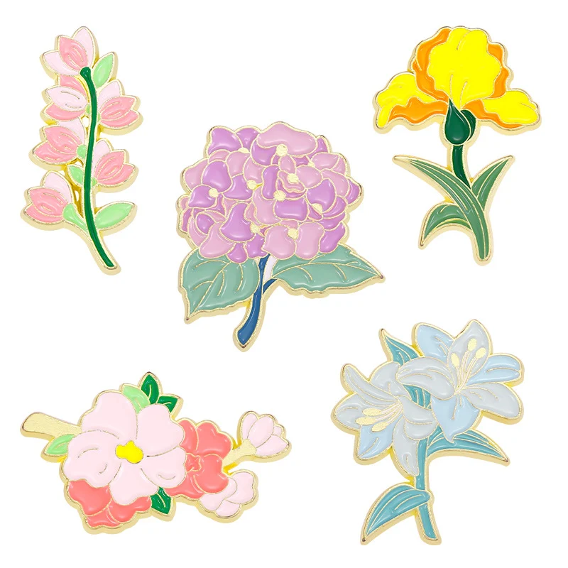 Lily Violet Flower Series Brooch Elegant Apparel Accessory Unique Design with Exquisite Details Perfect Gift for Fashion