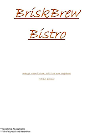 Briskbrew Bistro menu 7