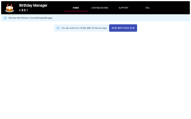 Birthday Manager chrome extension