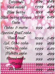 Cakes & More menu 2