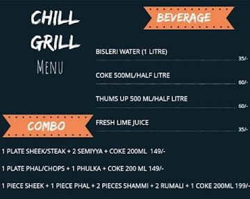 Chill Grill menu 