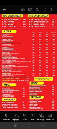 Pizza King menu 1