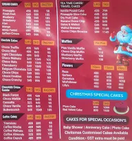 The cake shop menu 1