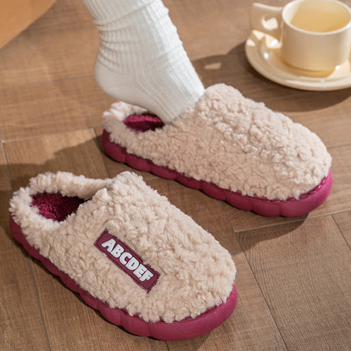 Title 3, Womens thick-soled cotton slippers, non-slip a...