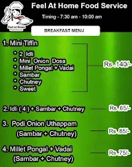 Feel At Home Food Service menu 1