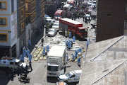 The bodies of people who were killed in the Usindiso fire in the Joburg CBD. File photo.