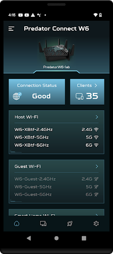 Screenshot Predator Connect