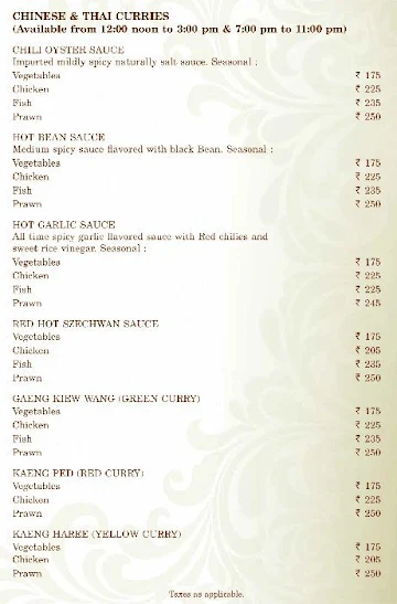 Black Pepper Lounge - Case de Bengaluru menu 