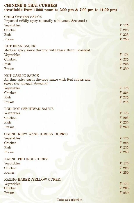 Black Pepper Lounge - Case de Bengaluru menu 