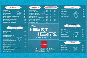 Heartbeats Cafe menu 