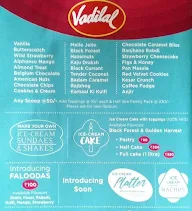 Vadilal Ice Cream Parlour menu 2