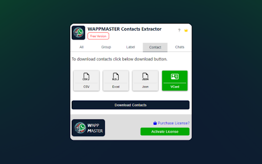 WAPPMASTER Contacts Extractor