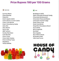 House of Candy menu 2