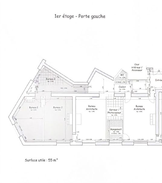 Location  locaux professionnels  55 m² à Paris 16ème (75016), 2 750 €