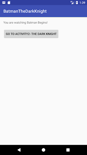 Activity and Intent Android