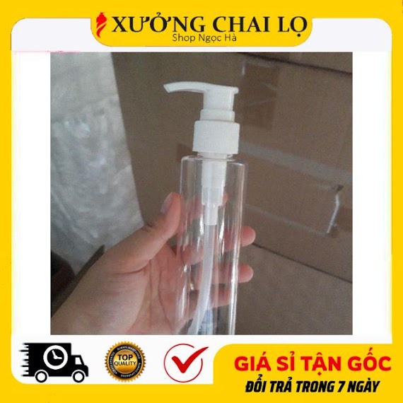 Chai Lọ Nhựa Pet 100Ml, 150Ml, 200Ml, 250Ml Xịt Vòi Nhấn Siêu Rẻ Vỏ Chiết Sữa Tắm, Dầu Gội, Đựng Cồn, Chiết Mỹ Phẩm