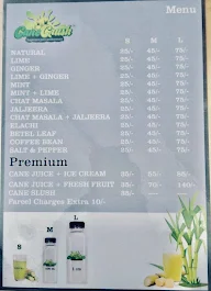 Cane Crush Sugarcane Juice And Ice Cream menu 2