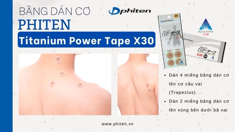 Cách dán băng dán cơ Phiten Titanium Power Tape X30 giảm đau cổ vai gáy