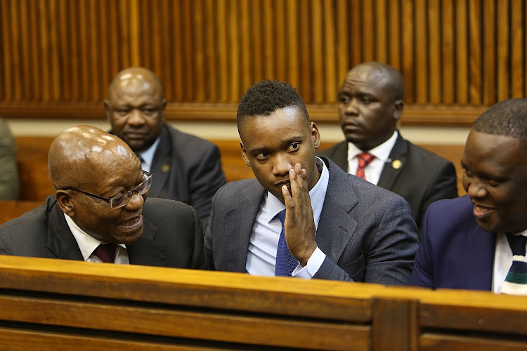 Duduzane Zuma was supported by his father, Jacob Zuma at the Randburg magistrate's court, Johannesburg, on January 24 2018, where he is facing charges of culpable homicide.