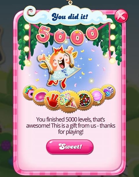 candy crush win screen