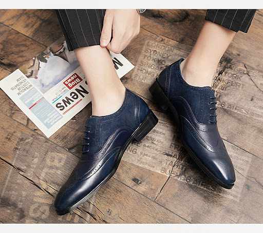 Title 5, British Mens Low-top Lace-up Pointed Leather S...