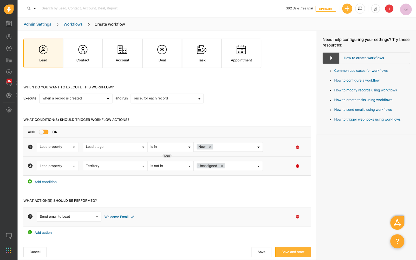 freshsales follow-up automation