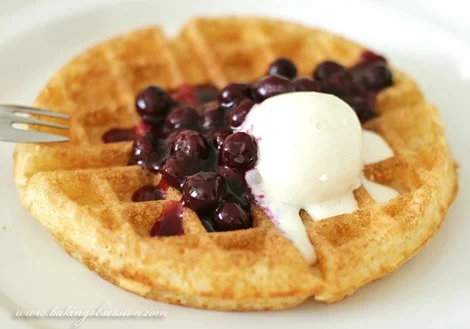 Blueberry Cream Cheese Waffle