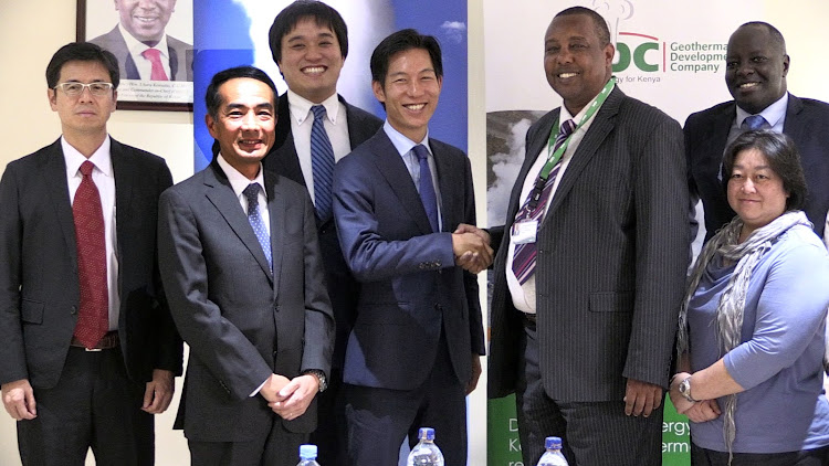 A delegation from Jica meets Geothermal Development Company Johnson Ole Nchoe MD