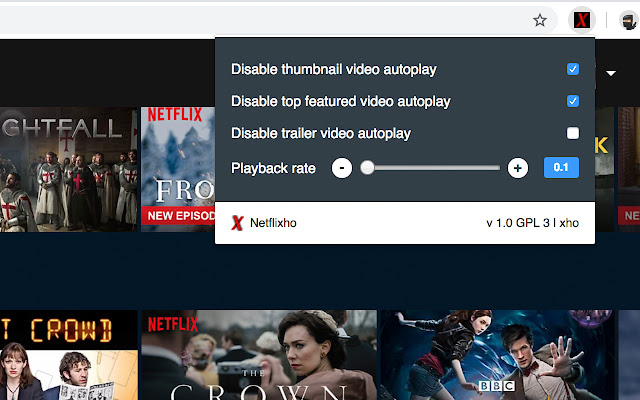 Netflixho chrome extension