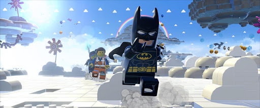 A screenshot from The Lego Movie the game.