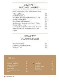 The Mayflower menu 2