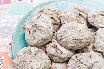Cocoa Hazelnut Meringue Cookies