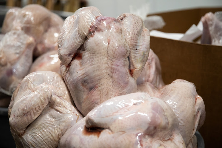 Raw turkeys are divided up. Picture: REUTERS/EMILY ELCONIN