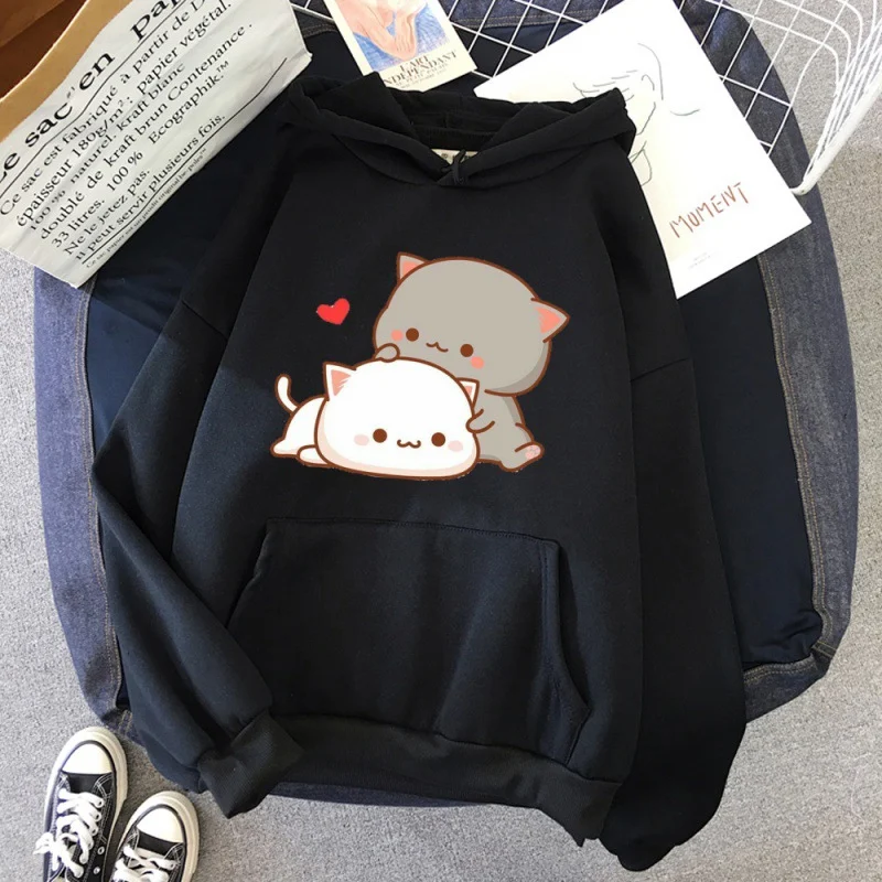 Title 4, Harajuku Retro Cute Play Cat Print Heren Street...