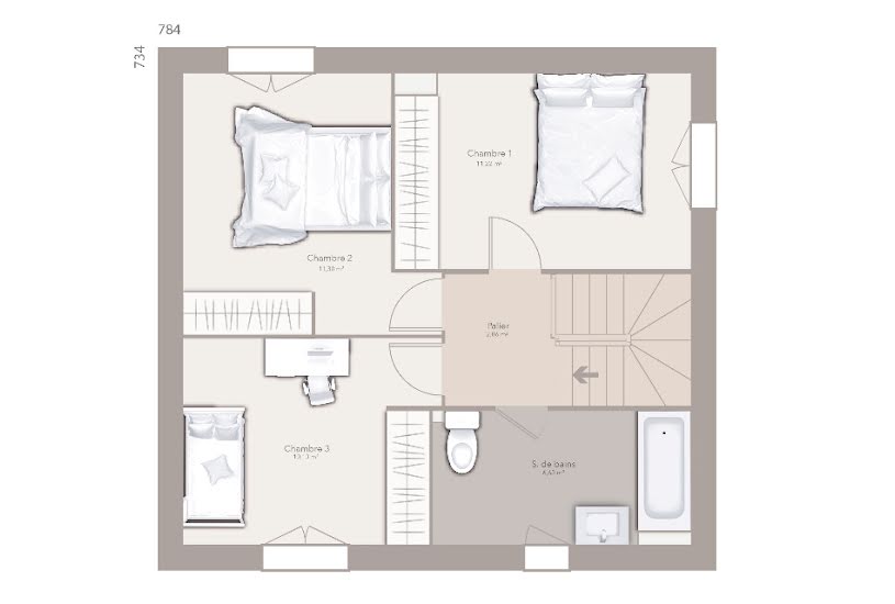  Vente Terrain + Maison - Terrain : 1 036m² - Maison : 85m² à Saint-Just-Malmont (43240) 