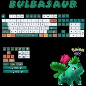 Keycap Bulbasaur Pokemon Xanh Lá 128 Nút Bàn Phím Cơ Thick Pbt Xda Profile