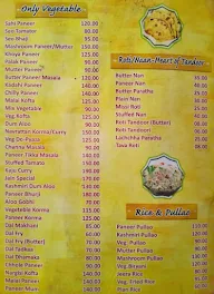 Jain Family Restaurant menu 1