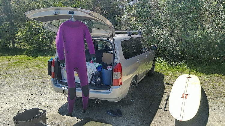 サクシードバンの鹿児島・サーフィン車・春ですねに関するカスタム事例の投稿画像1枚目