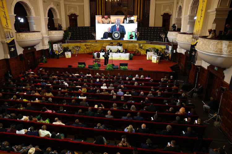 President Cyril Ramaphosa delivers his 2024 state of the nation address in Cape Town.