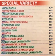 Sri Sai 99 Variety Dosa menu 1