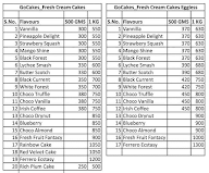 GoCakes menu 1