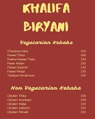 Khalifa Biryani menu 6